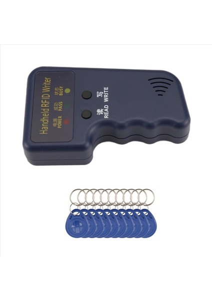 Handheld 125KHZ Rfıd Okuyucu Yazar Çapanleyici Fotokopi Makinesi Yükseltme Kimliği Kartı Kloncu Programcısı 10 Adet Yeniden Yazılabilir Kartlarla (Yurt Dışından) indirimleri