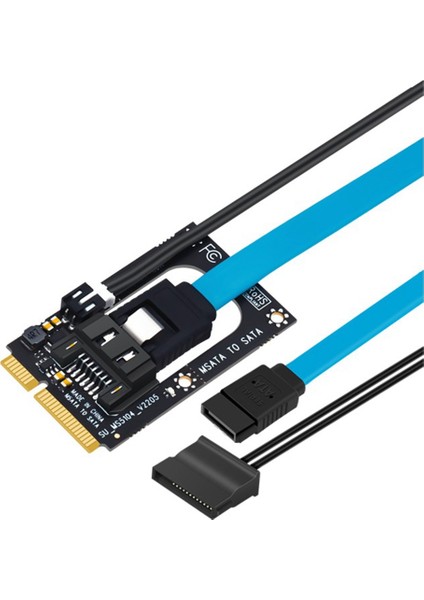 Ssu Mini Sata-Sata Kart Dönüştürücü Msata&#39 Dan 7 Pin Sata Adaptörüne 2 5 ve 3 5 Inç HDD SSD Için Tam Yüksek Yarıya (Yurt Dışından)