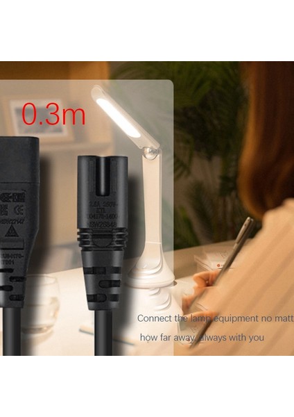 Iec 320 2 Pimli C7 Dişi-C8 Erkek Şekil 8 Hoparlör ve Yazıcı Için Güç Adaptörü Uzatma Kablosu (0 3m) (Yurt Dışından) fiyatları