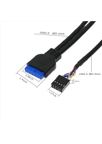 2pcs 60CM Ön Kılıf Paneli Usb3 0+Usb3 0+Hd Audio Jack Bağlantı Noktaları G/ç Kartı+Dahili Tel USB Çerçeve Hattı Kasa Uzatma Hattı (Yurt Dışından) fırsatları
