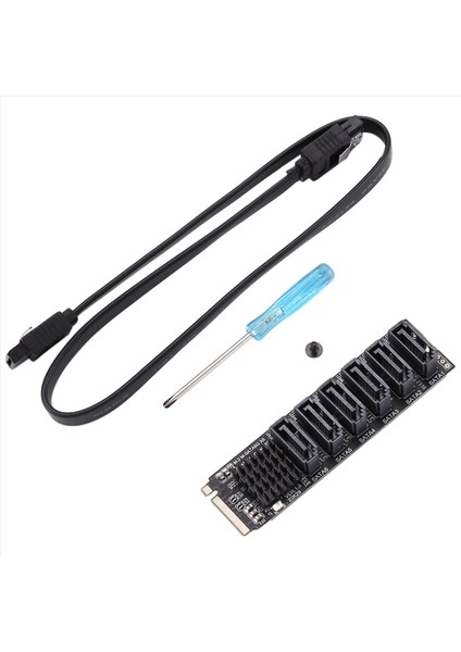 M 2 Mkey Pcı-E Yükseltici Kartı M 2 Nvme-Sata3 0 Pcıe&#39 Den Sata&#39 Dan Sata 6gpbsx6-Port Genişletme Kartı ASM1166 Destek Pm Fonksiyonu (Yurt Dışından) modelleri