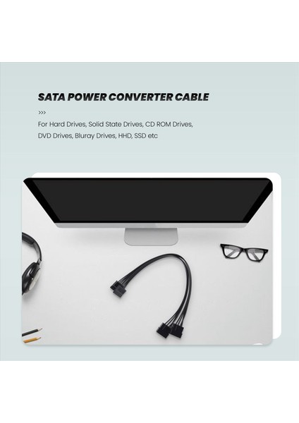 Molex Ide 4 Pin Erkek To 15 Pin Dişi Sata Güç Dönüştürücü Bağdaştırıcı Kablosu Sabit Sürücü HDD SSD Güç Uzatma Kablosu 2 Paket (Yurt Dışından) fırsatları