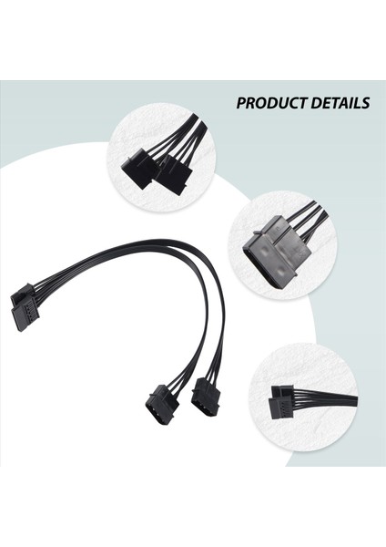Molex Ide 4 Pin Erkek To 15 Pin Dişi Sata Güç Dönüştürücü Bağdaştırıcı Kablosu Sabit Sürücü HDD SSD Güç Uzatma Kablosu 2 Paket (Yurt Dışından) indirimleri