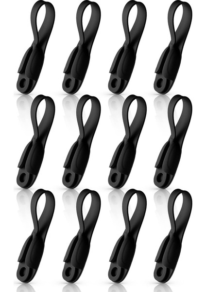 12PCS Kordon Bundlers Cley Için Kablo Organizatörü Kendi Kendine Yapışkan Mutfak Cihazı Kordon Silikon Kablo Tutucu Siyah (Yurt Dışından)