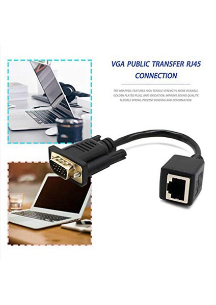 2x VGA - RJ45 Adaptör Ağ Kablosu - VGA Ağ Kablosu Bağlayıcı Monitörü Ağ Kablosu Konnektörüne VGA Extender (Yurt Dışından) modelleri