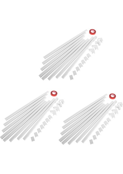 3 Set Tek Koreli Kanal Kablosu Kapatıcı - Cmc -03 Kordon Kapağı Duvar Kablosu Yönetim Sistemi - 125 Inç (Yurt Dışından)