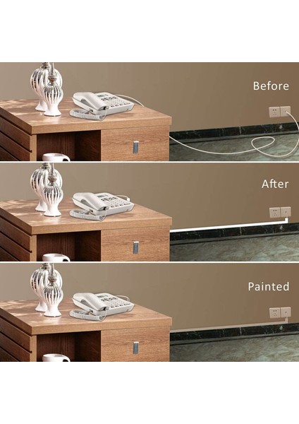 3 Set Tek Koreli Kanal Kablosu Kapatıcı - Cmc -03 Kordon Kapağı Duvar Kablosu Yönetim Sistemi - 125 Inç (Yurt Dışından) indirimleri