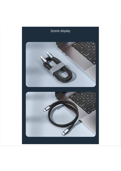 Pd 240W Şarj Kablosu Çift Uçlu C Tipi USB Tip C 240WPD Veri Kablosu 1m (Yurt Dışından)