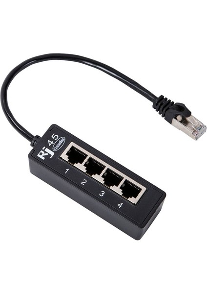 4 In 1 RJ45 Lan Konnektörü Ethernet Ağ Splitter Kablosu 1 Ağ Uzantı Aksesuarları Için 1 Erkek - 4 Lan Port (Yurt Dışından) modelleri