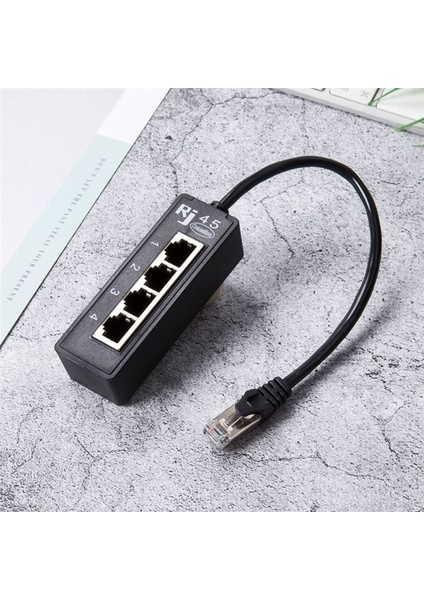 4 In 1 RJ45 Lan Konnektörü Ethernet Ağ Splitter Kablosu 1 Ağ Uzantı Aksesuarları Için 1 Erkek - 4 Lan Port (Yurt Dışından) fırsatları