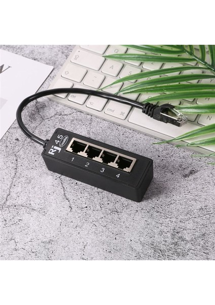 4 In 1 RJ45 Lan Konnektörü Ethernet Ağ Splitter Kablosu 1 Ağ Uzantı Aksesuarları Için 1 Erkek - 4 Lan Port (Yurt Dışından) indirimleri