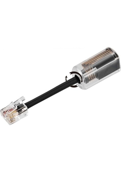 4pcs Telefon Kablosu Detangler Rj9 4P4C 360 Derece Genişletilmiş Döner Dönen Anti-T-Anged Siyah Telefon Kablosu Kablosu Kablosu (Yurt Dışından) fiyatları