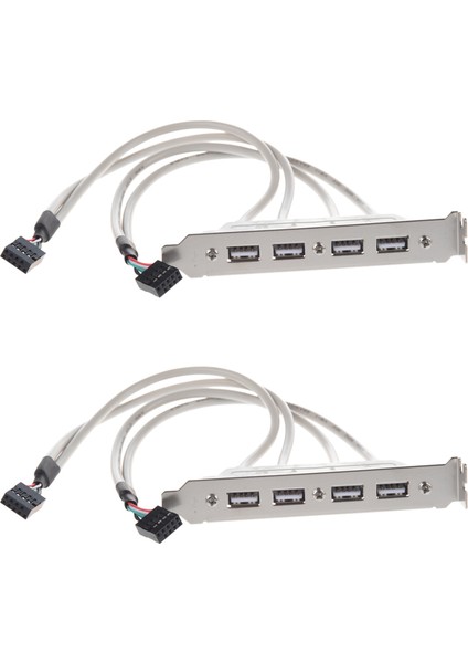 2x Ana Pano 4 Port USB 2 0 Ila 9 Pin Başlık Braketi Uzatma Kablosu (Yurt Dışından)
