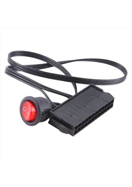 50CM Kablo Bakır Teneke Tel 24 Pimli Dişi Atx Psu Pc Güç Kaynağı Marş Test Cihazı Açma/kapama Anahtarı ile Jumper&#39 I Başlatın (Yurt Dışından) modelleri