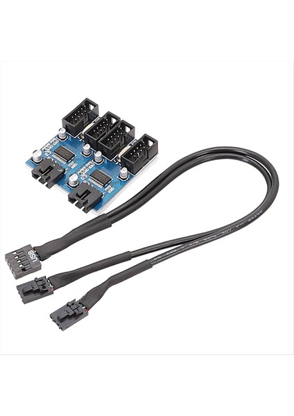 Anakart 9pin Usb2 0 Uzatma Kablosu 9pin&#39 E Çıp Destek Ile Çift 9 Pın (Yurt Dışından)