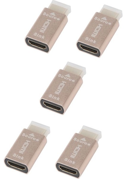 5x HDMI Kilit Ekran Sinyal Tutucu Kvm Hdmı2 0 Sanal Adaptör Edıd Ddc Kukla Fiş (Yurt Dışından)