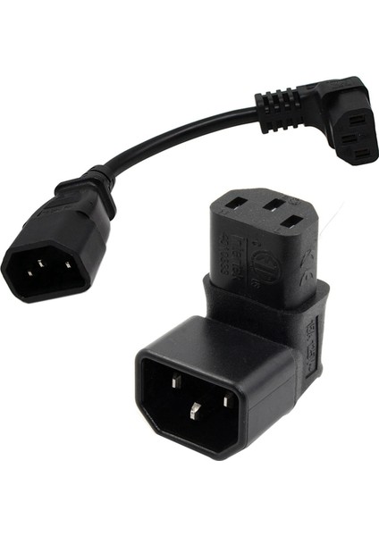 Iec Erkek C14 Ila Yukarı Sağ Açılı 90 Derece Iec Dişi C13 Güç Uzatma Adaptörü Iec 320 90 Derece C13 3 Pin Dişi - C14 3 Pin Erkek Pdu Güç Kaynağı Uzatma Kablosu (Yurt Dışından) fiyatları