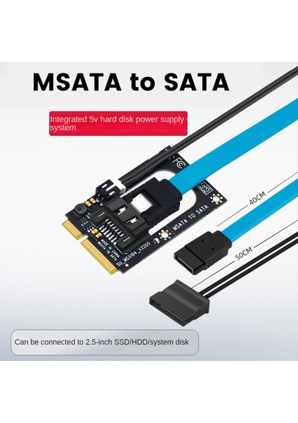 Ssu Mini Sata-Sata Kart Dönüştürücü Msata&#39 Dan 7 Pin Sata Adaptörüne 2 5 ve 3 5 Inç HDD SSD Için Tam Yüksek Yarıya (Yurt Dışından) modelleri