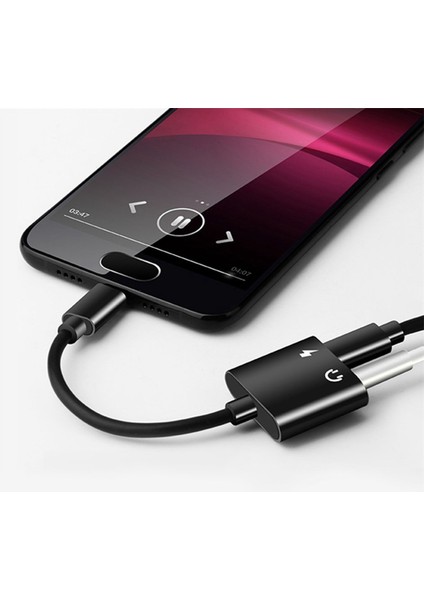3x 2 In1 Tip-C Ila 3 5mm Kulaklık Jakı Adaptörü/konektör Şarj Cihazı Kulaklık Aux Ses ve Şarj Adaptörü Siyah (Yurt Dışından) fiyatları