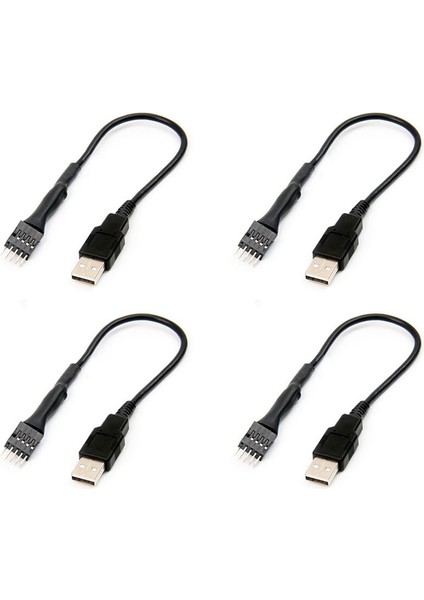 4pcs 20CM 9 Pin Erkek Harici USB Bir Erkek Pc Ana Pano Dahili Veri Uzatma Kablosu (Yurt Dışından)