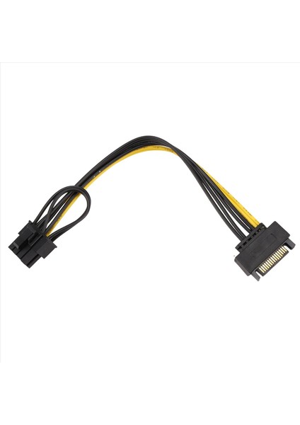 15PIN Sata Erkek-8pin (6+2) Pcı-E Güç Kaynağı Kablosu Sata Kablosu 15 Pim Ila 8 Pin Kablo 18AWG Tel (1pcs) (Yurt Dışından) fiyatları