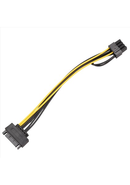 15PIN Sata Erkek-8pin (6+2) Pcı-E Güç Kaynağı Kablosu Sata Kablosu 15 Pim Ila 8 Pin Kablo 18AWG Tel (1pcs) (Yurt Dışından) modelleri