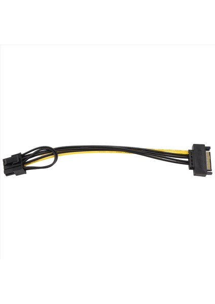 15PIN Sata Erkek-8pin (6+2) Pcı-E Güç Kaynağı Kablosu Sata Kablosu 15 Pim Ila 8 Pin Kablo 18AWG Tel (1pcs) (Yurt Dışından) indirimleri