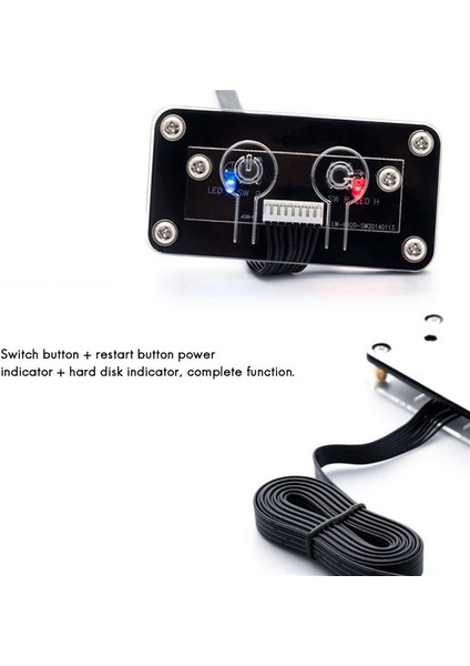 10X Masaüstü Bilgisayar Anahtarı Harici Güç Anahtarı Güç Düğmesi+Yeniden Başlat Düğmesi Pc Kılıfı Güç Kaynağı Düğmesi (Yurt Dışından)