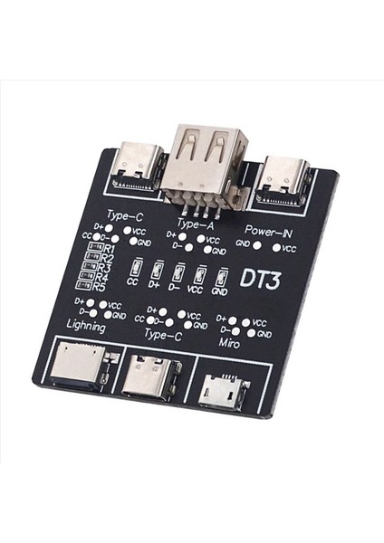 2x USB Veri Hattı Algılama Kartı Ios Android Micro-Usb Tip-C Kısa Devre Anahtarı Algılama Kartı Dt3 (Yurt Dışından) fiyatları