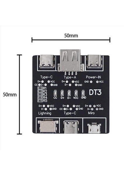 2x USB Veri Hattı Algılama Kartı Ios Android Micro-Usb Tip-C Kısa Devre Anahtarı Algılama Kartı Dt3 (Yurt Dışından) fırsatları