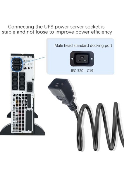 Iec 320 C13 - C20 Ac Güç Kaynağı Uzatma Kablosu Adaptörü Pdu Ups (1 8m) (Yurt Dışından) modelleri