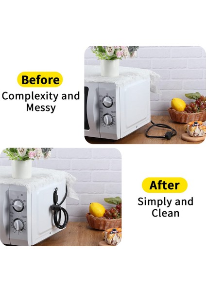 12PCS Kordon Bundlers Cley Için Kablo Organizatörü Kendi Kendine Yapışkan Mutfak Cihazı Kordon Silikon Kablo Tutucu Siyah (Yurt Dışından) modelleri