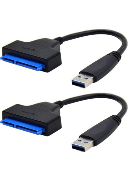 2 5 Inç Ssd/hdd Sürücüler Için 2x USB 3 0 - Sata Adaptör Kablosu - Sata - USB 3 0 Harici Dönüştürücü ve Kablo (Yurt Dışından)