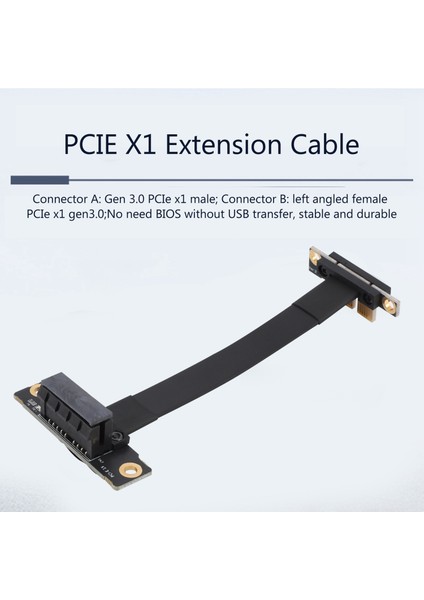 Pcıe X1 Yükseltici Kablo Çift 90 Derece Sağ Açılı Pcıe 3 0 X1 - X1 Uzatma Kablosu 8gbps Pcı Express 1x Yükselti Kart - 10 cm (Yurt Dışından) modelleri