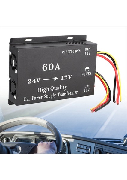 Araba Kamyonu Ses Güç Adaptör Redüktör 24V - 12V 60A Voltaj Azaltma Dönüştürücü (Yurt Dışından) fırsatları