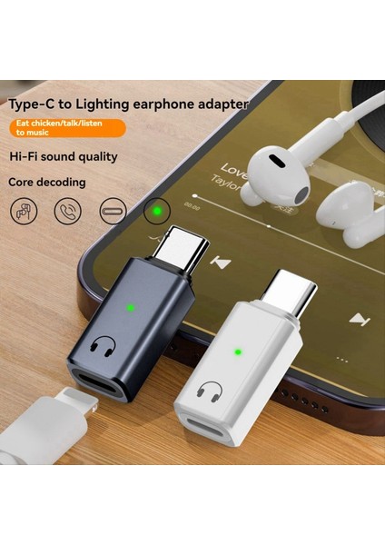 Kulaklık Kablosu Dönüştürücü USB C IPhone 15 Için 8 Pimli Kadın Ses Adaptörü Erkek iPad MacBook Tip C Cep Telefonu Gri (Yurt Dışından) indirimleri