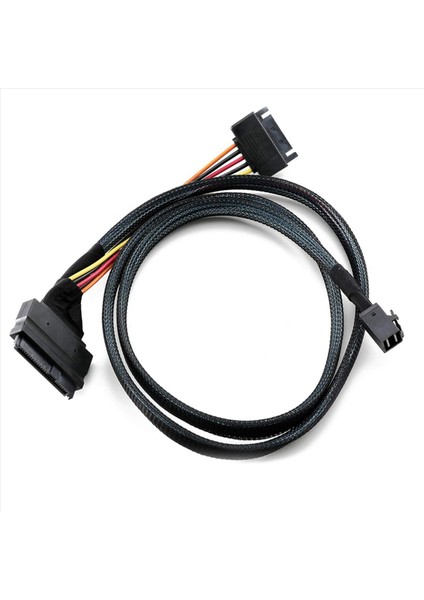 U 2 SSD Için Uygun 15 Pimli Sata Güç Kaynağı ile 0 5m 0 5m&#39 Ye 3x Yerleşik 12G Mini Sas Hd-U 2 / SFF-8643-SFF-8639 Kablo (Yurt Dışından) indirimleri