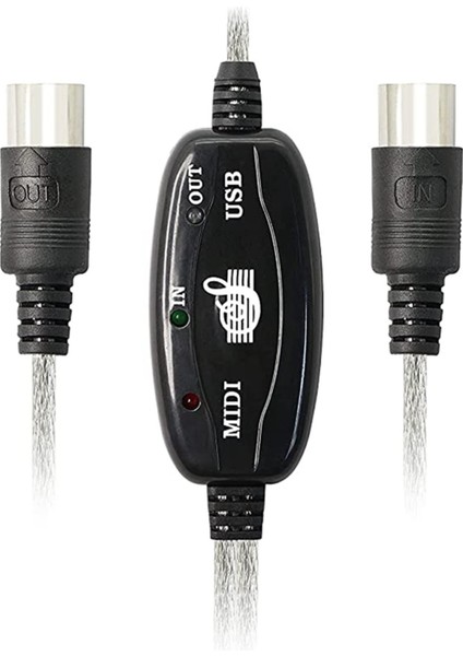 USB Mıdı Kablo Adaptörü USB A Tip A Erkek-Mıdı Dın 5 Pın Müzik Klavyesi Için LED Göstergesine Sahip Kablo Arayüzü (Yurt Dışından) fırsatları