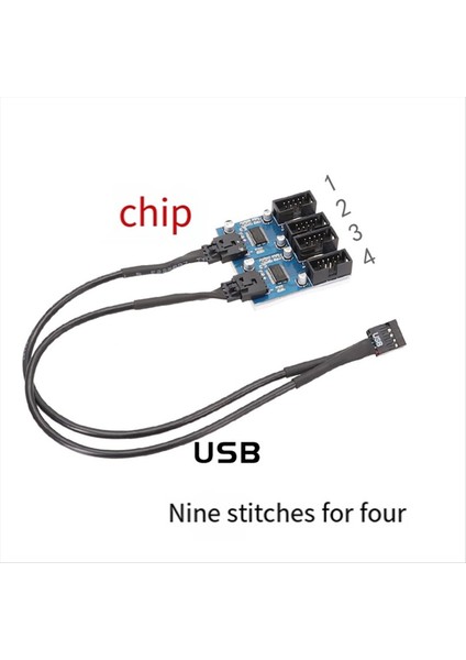 Anakart 9pin Usb2 0 Uzatma Kablosu 9pin&#39 E Çıp Destek Ile Çift 9 Pın (Yurt Dışından) modelleri