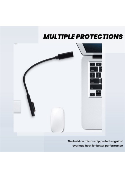 USB Tip C Pd 15V Güç Şarj Cihazı Dönüştürücü Dönüştürücü Şarj Kablosu Surface Pro 7/6/5/4/3/go/kitap Dizüstü Bilgisayar 1/2 (Yurt Dışından) fiyatları