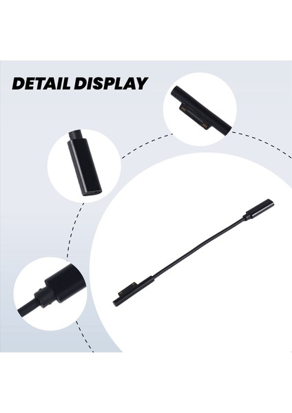USB Tip C Pd 15V Güç Şarj Cihazı Dönüştürücü Dönüştürücü Şarj Kablosu Surface Pro 7/6/5/4/3/go/kitap Dizüstü Bilgisayar 1/2 (Yurt Dışından) indirimleri