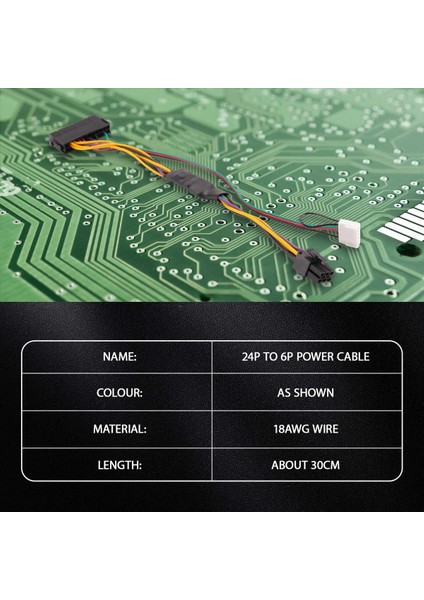 Atx Psu Güç Kaynağı Kablosu Pcıe 6 Pin Atx 24 Pın Güç Kaynağı Kablosu Hp 600 G1 600G1 800G1 Maderi Için 24P - 6p (Yurt Dışından) fiyatları