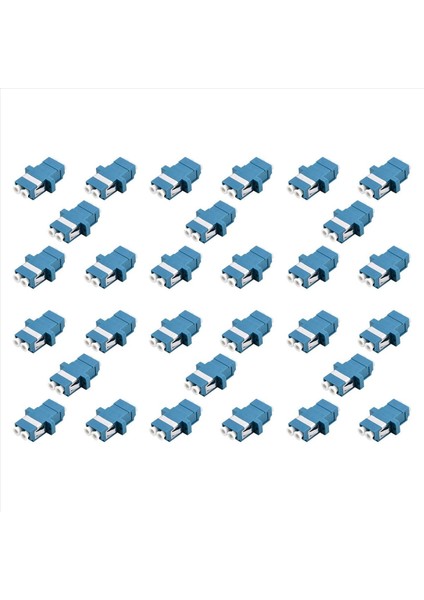 Lc Fiber Optik Adaptörü - Lc - Lc Duplex Singlemode Kuplörü - 30 Paket - Mavi (Yurt Dışından)