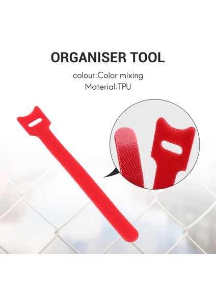 50PCS Yeniden Kullanılabilir Renk Karıştırma Kablosu Kablo Kablosu Kanca Döngü Bağları Düzenli Organizatör Aracı Düzelten Yönetimi (Yurt Dışından) fırsatları