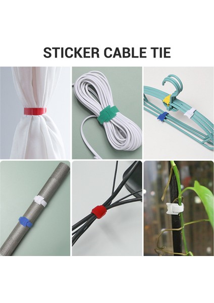 50PCS Yeniden Kullanılabilir Renk Karıştırma Kablosu Kablo Kablosu Kanca Döngü Bağları Düzenli Organizatör Aracı Düzelten Yönetimi (Yurt Dışından) indirimleri