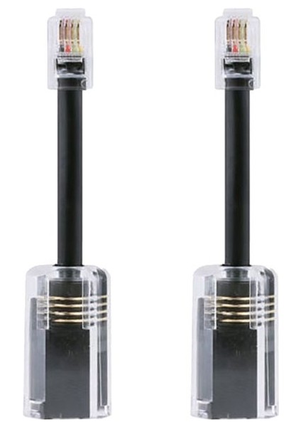 2pcs Telefon Kablosu Detangler Rj9 4P4C 360 Derece Genişletilmiş Döndürme Anti-T-Anti-Tone Siyah Telefon Kablosu Kablosu Kablosu (Yurt Dışından) fiyatları