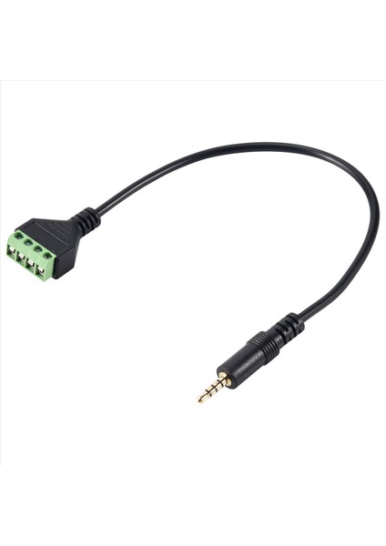 3 5mm Vidalı Terminal Adaptör Hoparlör Kablosu 4 Çekirdekli Stereo Trrs Erkek Deliği Av 4 Vidalı Terminal Balun Konektör Kablosu (Yurt Dışından)
