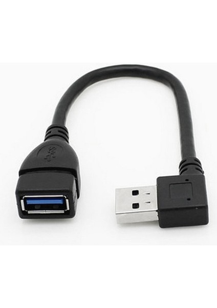 3x USB 3 0 Açı 90 Derece Uzatma Kablosu Erkek - Kadın Adaptör Kablosu Verileri Sol (Yurt Dışından) fiyatları