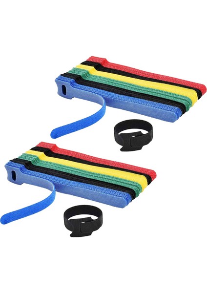 100PCS Yeniden Kullanılabilir Renk Karıştırma Kablo Kablosu Kayış Kanca Döngü Bağları Dipny Organizer Aracı Düzeltici Yönetimi (Yurt Dışından)