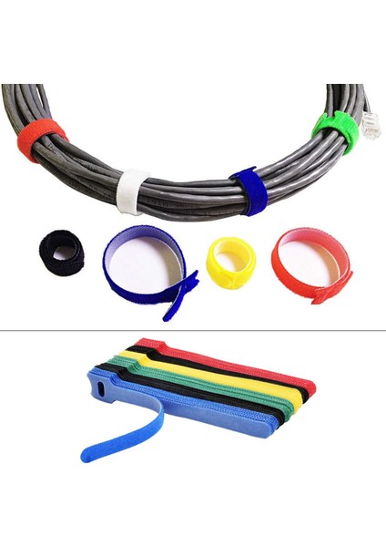 100PCS Yeniden Kullanılabilir Renk Karıştırma Kablo Kablosu Kayış Kanca Döngü Bağları Dipny Organizer Aracı Düzeltici Yönetimi (Yurt Dışından) modelleri